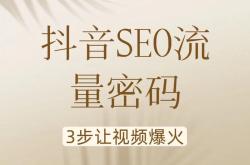 惠州抖音seo教程视频